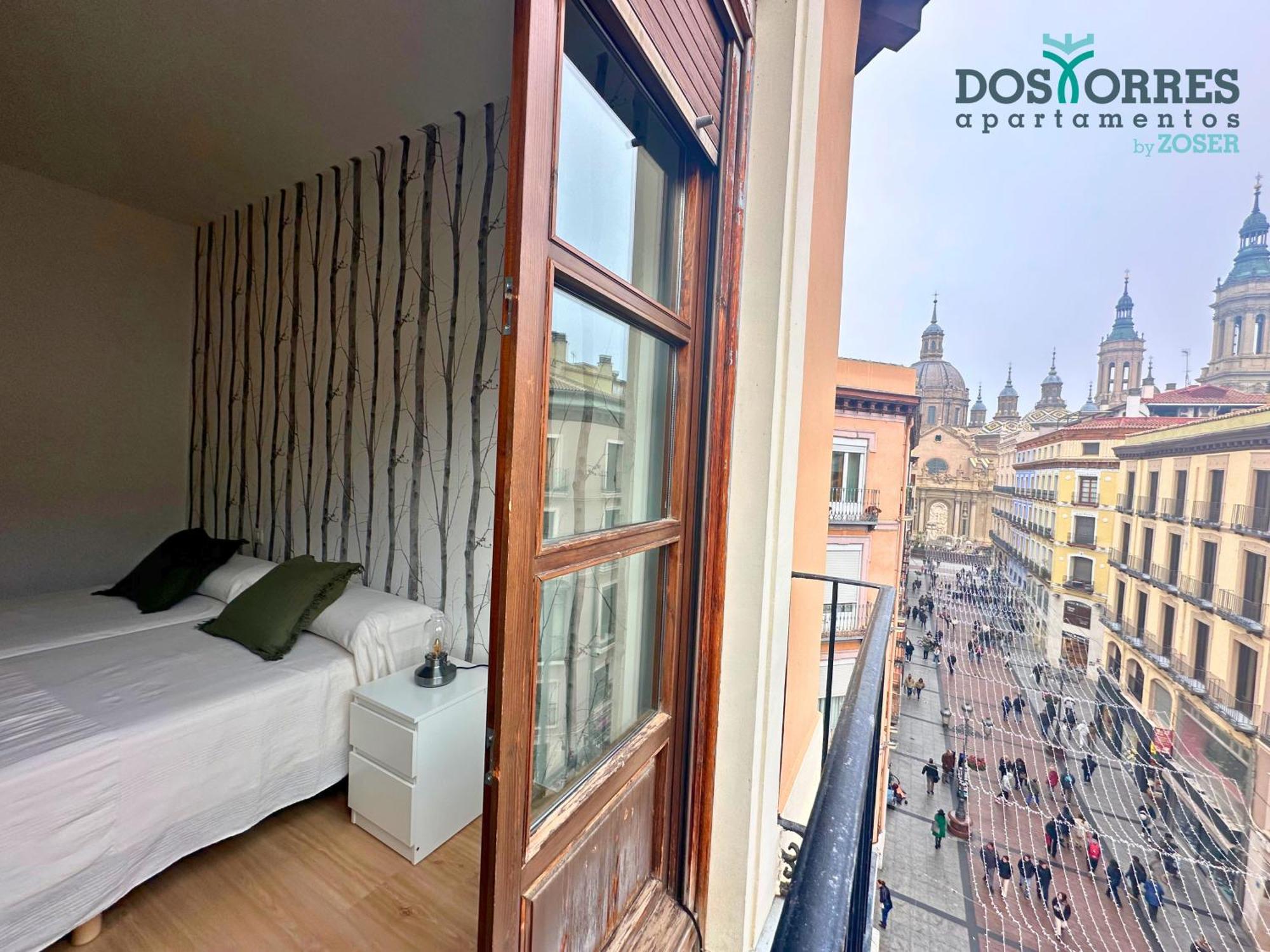 Dos Torres Pilar Suites- Balcones Con Vistas A La Ciudad Zaragoza Exterior photo